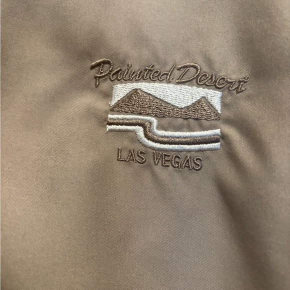CAMP DAVID FINEST CLOTHING MENS TAN PULL OVER LIGHT WEIGHT JACKET LARGE LOGO - Picture 4 of 16